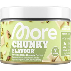 MORE Chunky Flavour, фисташковый белый шоколад, 150 г, веганская, вкусовой порошок для подслащивания, без большого количества сахара и калорий, с инул