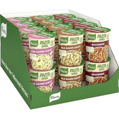 Knorr Pasta Snack, различные сорта с вкусной лапшой быстрого приготовления, готовится всего за 5 минут, 1 порция, упаковка из 24 штук