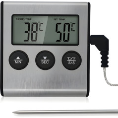 Retoo Термометр с зондом-таймером для грилей-коптилен 0-250 C