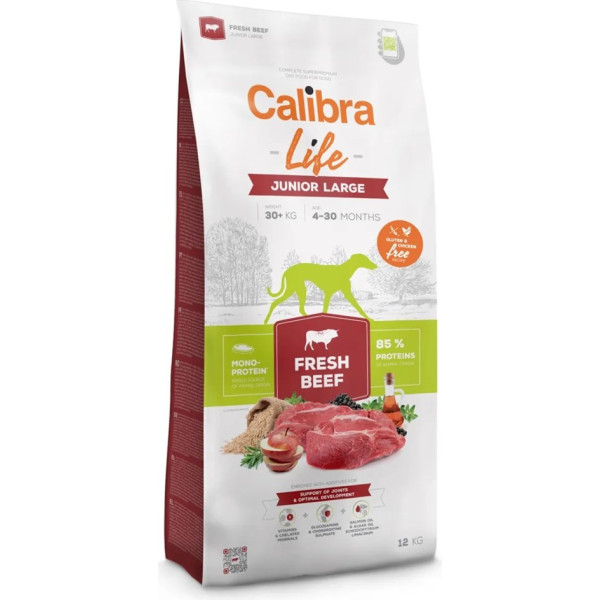 Calibra dog life junior large fresh beef 12kg