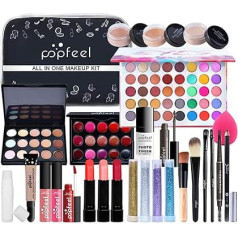 JasCherry 27 Pieces Multifunctional Makeup Gift Set Cosmetic Makeup Set for Face, Eyebrow, Eyes and Lips - Ideal Beauty Gift Boxes with Cosmetic Bag