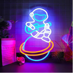 WIOSOUL Астронавт неоновые знаки, неоновый свет знак для украшения стены, диммируемый USB Powered LED неоновые знаки для детской комнаты, неоновые ог