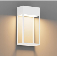 Klighten LED 24 W Outdoor Wall Light, 3000 K Warm White Outdoor Lamp, IP65 Wall Lights Outdoor/Indoor, Aluminium Wall Lamp, Modern Outdoor Light, Outdoor Light for Garden, Patio, Entry, White, 1545