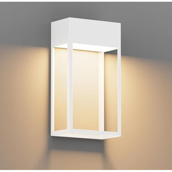 Klighten LED 24 W Outdoor Wall Light, 3000 K Warm White Outdoor Lamp, IP65 Wall Lights Outdoor/Indoor, Aluminium Wall Lamp, Modern Outdoor Light, Outdoor Light for Garden, Patio, Entry, White, 1545