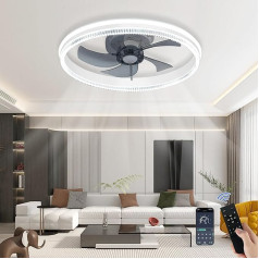 Потолочный вентилятор с подсветкой белый тихий, потолочный вентилятор с пультом дистанционного управления, потолочный светильник с венти