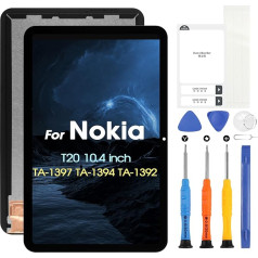 ARSSLY ЖК-дисплей для Nokia T20 10.4 Tablet ЖК-экран для Nokia T20 TA-1397 TA-1394 TA-1392 сенсорный экран полный сборки замена экрана с ремонтным комплектом (черный)