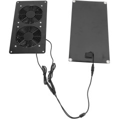 ZJchao Solarbetriebener Ventilator, Dachbodenventilator mit Winddichtem, Regensicherem Design, 10 W, 18 V, ABS-Fensterventilator für Haustierhaus, Hühnerstall, Gewächshaus, Hinterhof, Schuppen,
