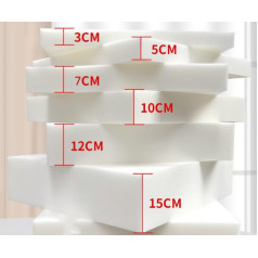 Матрас из пены высокой плотности, твердый, режущийся, для проектов DIY, несколько (толщина 3 см, 200 x 50 см), идеально подходит для DIY и ремесел