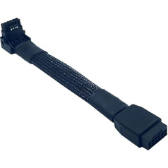 YIMIKEDAYA 12VHPWR 16Pin (12+4) Female to Male 16AWG GPU Extension Cable 90 Degree PCI-e 5.0 for RTX 4070 4080 4090 Graphics Card (15CM) (Type A)