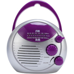 Водонепроницаемое радио для душа, портативное AM/FM радио для душа, висячее радио на батарейках с динамиком, AM FM беспроводное радио для душа д