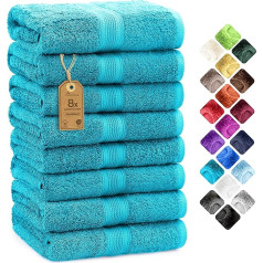 NatureMark NM-HT0860 махровые полотенца для рук, упаковка из 8 штук, 50 x 100 см, 100% хлопок, розовые