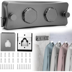 Выдвижная линия для одежды 5,2 м x 2 веревки из нержавеющей стали, двойная веревка, выдвижная сушилка для одежды на балконе, крытая выдвижная 