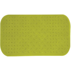 MSV Premium Коврик для душа Коврик для ванны Антибактериальный нескользящий с присосками Зеленый с ароматом роз Прибл. 36 x 65 см Моющийся при 60 °C 