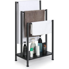 Отдельно стоящая вешалка для полотенец, держатель для банных полотенец с 3 рейками, деревянная полка в деревенском стиле, промышленная веш