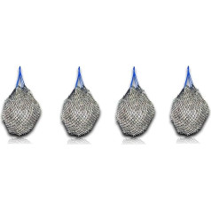 Сетка для сена для лошадей сверхплотная сетка 3,5 см + бесплатный карабин, кормление в соответствии с видами животных, улучшает пищеварение 