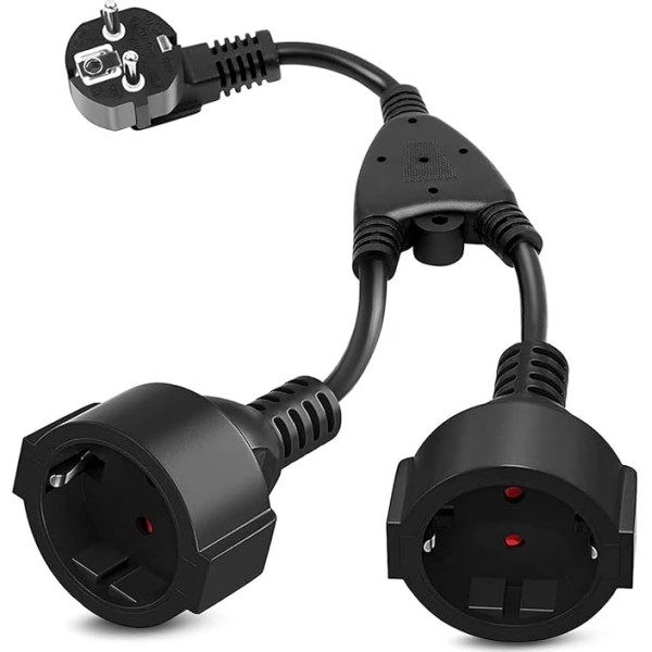 Двойная вилка для розетки адаптер 2-сторонний 4000 Вт удлинительный кабель Schuko розетки несколько гнездо двойное гнездо с гибким кабелем для 