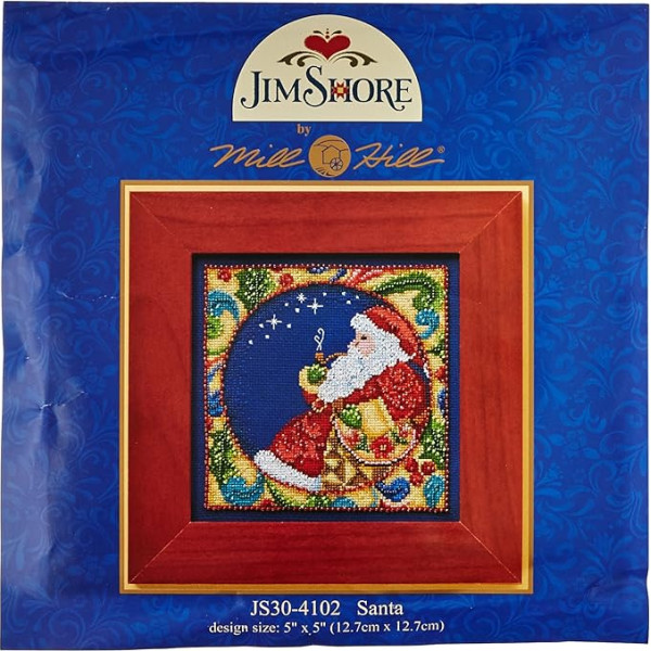 Mill Hill Jim Shore Santa Counted Cross Stitch Kit, 5 by 5-Inch