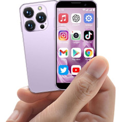 Мини-смартфон с 3,0 Zoll HD Bildschirm, entsperrtes Mini Handy, 5 Megapixel Kamera, Gesichtserkennung, Dual - SIM, WLAN, GPRS, TF Karte und ultraschlankem Gehäuse perfekt für Kinder (Rosa)