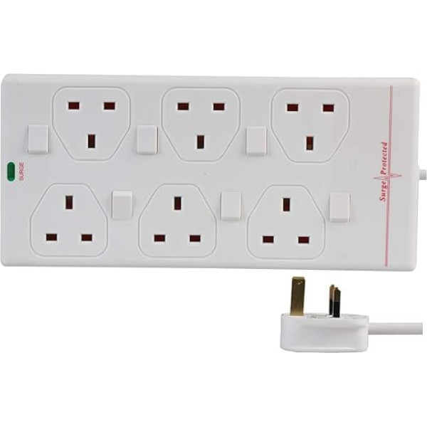 Pro Elec 2816NS(1N) Удлинительный кабель 6-ходовой односторонний переключаемый 2 м белый