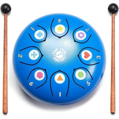 Детский барабан Монтессори - детский язычковый барабан Handpan 8 тонов для детей 3-6 лет, прост в игре, способствует творчеству и концентрации, с 