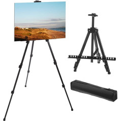 Мольберт для рисования PATIKIL, 4 предмета, от 43,2 см до 167,6 см, регулируемая алюминиевая металлическая подставка, мольберт художника с переносн