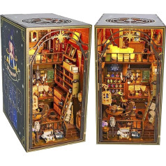 Волшебная аптека DIY Book Nook Kit - набор для моделирования для взрослых, кукольный дом, миниатюра для аптекарей со светодиодной подсветкой, прор