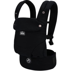 Bebamour 8-33 фунтов Эргономичная удобная хлопковая переноска для новорожденных спереди и сзади - черный