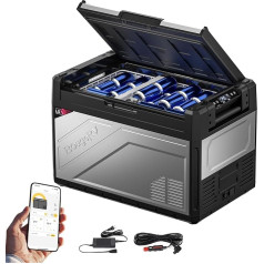 BougeRV Rocky2 52L Автомобильный холодильник 12 В 230 В с компрессором 5,7 куб. см Двухзонный холодильник с морозильной камерой App Control Съемный разделит