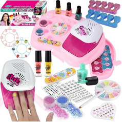 STAY GENT Набор для создания ногтей для девочек с сушилкой для ногтей, моющиеся палочки для ногтевого салона для макияжа девочек, упаковка из 14 