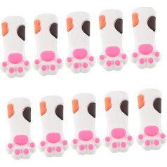 PENIKOKO 10 Stück Teiliges Silikonbeschichteter Nagelhaut-scheren-schutz mit Elastischen Katzenpfotenförmigen Hüllen für Maniküre Pediküre-werkzeuge Passend für Nagelhaut Pinzettenzangen