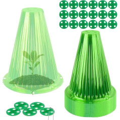 Клош для садовых растений, упаковка из 20 вентиляционных крышек, прозрачные купола от влажности, многоразовые защитные оболочки от замерза