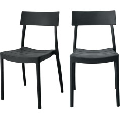GARDENIA Roma Стул полипропиленовый антрацит 2
