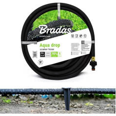 VERDONE Aqua-Drop Drip Hose (Pearl Hose) 1/2 Inch 20 m Set with 50 Mounting Anchors - экономия воды до 70%, устойчивость к ультрафиолету, ровный