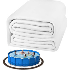 Белый лайнер для бассейна, 16 футов бесшовного лайнера для надземного бассейна, 280 GSM предварительно вырезанный сверхпрочный лайнер для кру