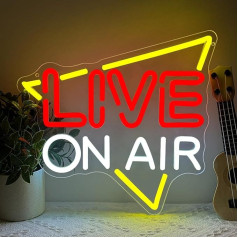 BEISKAFNVSZ Live On Air Neon Sign Personalised USB светящийся светодиодный знак бар знак знак для ретро стены неоновая лампа Dimmable для дома бар музыкальная комнат