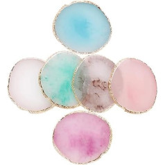 Ipetboom 6 Pieces Nail Art Palette Resin Nail Art Palette Mixing Display Functions for Nail