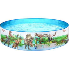 TOPWAYS Dinosaur Paddling Pool, Детский Бассейн - Легкая Установка Без Надувания Открытый Детский Бассейн - Размер 152 x 25 см (Динозавр)