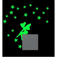 Наклейка на стену для спальни - светящиеся наклейки на выключатель, наклейки на выключатель, украшение стены детской комнаты, подарки детя