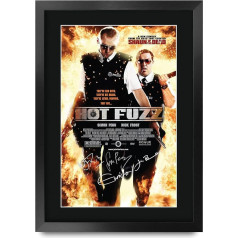 HWC Trading Hot Fuzz Simon Pegg Gifts Printed Signed Autograph Photo For Fans Of Movie Memorabilia - A3 Framed
