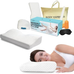 Подушка из пеноматериала с медленным восстановлением памяти - эргономичная шейная подушка для облегчения боли в шее и плечах, регулируема