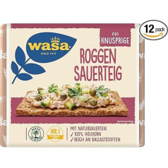 Wasa Crispbread Rye Sourdough - хрустящий ржаной хлеб - упаковка из 12 (12 x 235 г)
