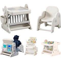 Hb.ye Детский стол-стул 3 в 1, детский стол со стульями, многофункциональная доска, игровой стол, набор детских кресел с вращающейся столешнице