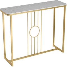 Cafiedr Кофейный столик, металлический консольный столик, мраморный диванный столик, гостиничный консольный шкаф, стол-разделитель, 31,4 x 11,8 x 31,