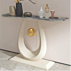 Lyxwgrzd Консольный стол, узкий входной стол, консольный стол с каменной столешницей, диванный стол с местом для хранения, стол для фойе с устой