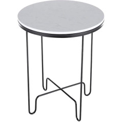 Cafiedr Кофейный столик Мраморный журнальный столик, металлический каркас, диванный столик, маленький круглый столик, ржавеющий водонепрониц