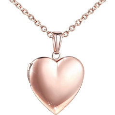 BUKEQILA Женщины / Девушки Ожерелье Фото Сердце Медальон 2 Фото Фотографии Амулет Нержавеющей Стали Подвеска Фото Кулон Ожерелье Супер Подарок