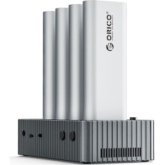 Orico Док-станция IT48N-C с функцией клонирования для 4 накопителей M.2 NVME - серый