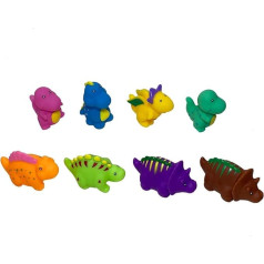TACHAN - мешок из 8 фигурок для ванны - доисторические животные динозавры - мягкий и нежный материал - игрушка для ванны - легко хранить и перенос