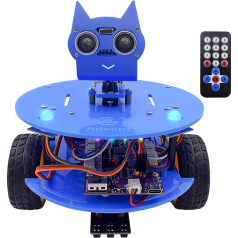 Adeept Smart Car Kit (совместим с Arduino IDE), отслеживание линии, предотвращение препятствий, OLED дисплей, ультразвуковой датчик, беспроводной пульт дис