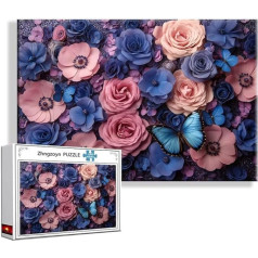 Пазл Цветок 1500 деталей большой XXL 87 x 57 см, пазл Искусство Невозможное Взрослым Задача, Сделай Сам Классический Пазл Взрослым, Мальчикам, Дев